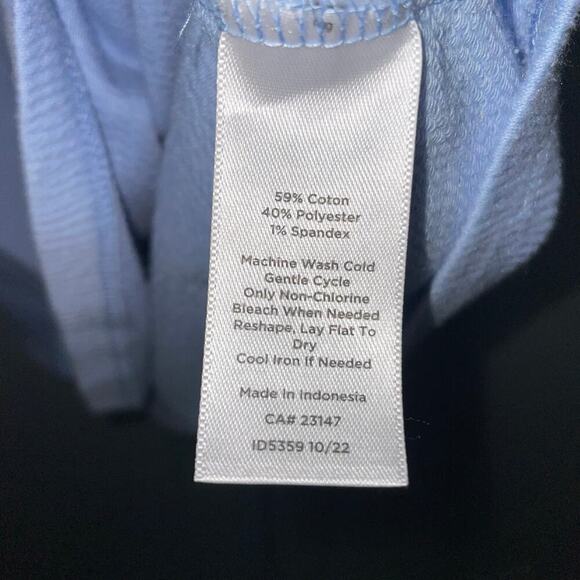 Talbots Light Blue Blouse Size Large Puffe Sleeve Ruffle Dressy Casual - Picture 5 of 5